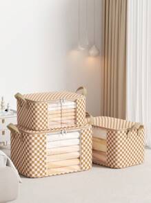 1PC衣物收纳盒家用大容量衣柜衣服整理神器布折叠盒优质面料无异味更健康家居必备神器