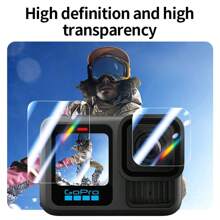 6 件装 Hero 13 钢化玻璃屏幕保护膜适用于 Gopro Hero 13 黑色相机镜头保护膜前液晶显示屏 9H 硬度钢化玻璃膜高清透明超薄防护防刮膜 - For GoPro13 - 查看 4