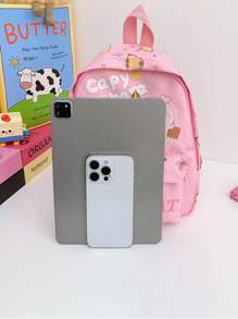 Cute Capybara Printed Backpack, Unisex Versatile Small Bookbag For Kids, Daycare Schoolbag - A - View 4