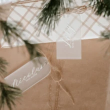 20pcs Blank Acrylic Wedding Place Cards Hanging Tags Frosted Acrylic Arch-Shaped Blank Place Cards With Ribbon For DIY Projects And Gift Tags