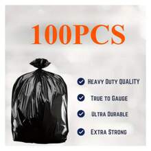 1.9 MIL Ultra-Thick Heavy-Duty 30-Gallon Plastic Garbage Bags, 100 Pieces, 31.5in X 35.5in - Perfect For Courtyard Leaves, Hotels, Shopping Malls, Supermarkets, Gardens, Streets & Home Use 100PCS-30 - 彩色 - 查看 8