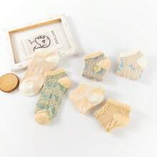 9 Pairs Of Spring And Summer Boat Socks, Low Top Low Vamp Women's Socks, Artistic Retro Cute Versatile Socks, Thin Floral Invisible Socks, Breathable And Sweat Absorbing - Multicolor - View 6