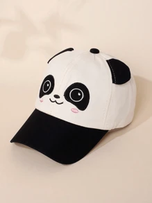 1pc Baby/Toddler Cartoon Panda Baseball Cap, Sun Ion Children Hat, Spring/Summer - Panda - View 2