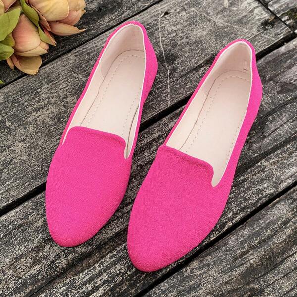 Square Toe 2-Way Flat Loafers, Solid Color Slip-On Casual Suede Shoes, Versatile For Autumn