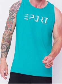 Men Tank Tops - Bleu canard - Voir 2