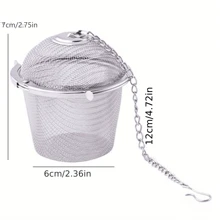 1pc Tea Coffee Stew Spice Soup Herbal Sieve Infuser Reusable Stainless Steel Seasoning Bag Ball Kitchen Filter Sachet With Chain Back To School