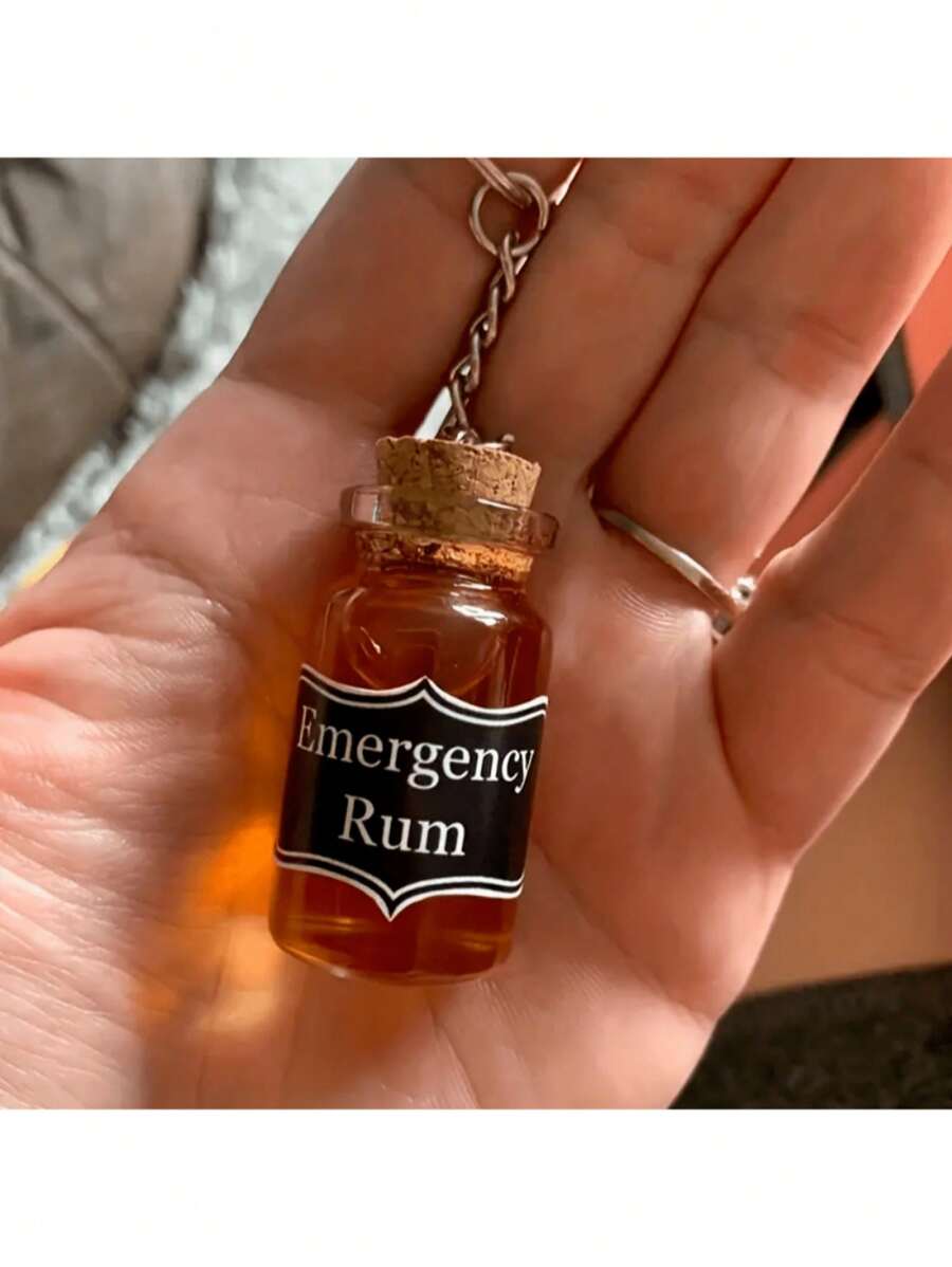 1/10/20PCS, 20ml Glass Bottle Keychain, Alcohol Filling, Fun Filling Creative Keychain, Backpack Pendant, Bag Curse, Birthday Gift, Gift For Boyfriend, Husband, Christmas Gift For Husband, Father And Family, Suitable For Birthdays, Father's Day, Anniversaries, Mother's Day, Teacher's Day, Etc., Holiday Gift Filling - Upgraded Style (20ml Style) - View 1