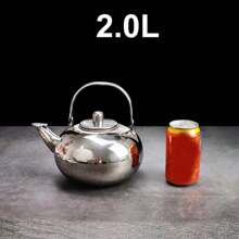 1pc, Stainless Steel Whistling Tea Kettle, Silver, With Built-In Tea Infuser Leak, Stovetop Tea Pot For Electric Magnetic & Gas Ranges, Household & Commercial Use - Multicolor - View 14