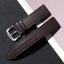 优质皮革表带 通用 20 毫米 22 毫米 透气运动表带 适合男女 舒适替换腕带 耐用表带 - 錶帶 - 查看 9