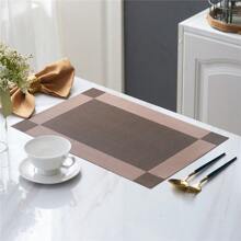 1 件方形编织餐垫、隔热垫、防油桌垫，适用于餐厅、家庭厨房、杯垫