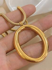 1 chiếc vòng cổ mặt dây chuyền bằng thép không gỉ, dây chuyền dài dành cho nữ, trang sức đeo hàng ngày và dự tiệc, quà tặng Ngày của Mẹ. - Nhiều màu - Xem 2