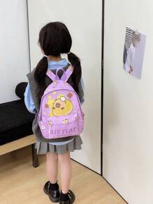 Cute Capybara Printed Backpack, Unisex Versatile Small Bookbag For Kids, Daycare Schoolbag - A - View 5