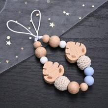 1pc Wooden Leaf Pendant Decor Hanging Rope, For Bag Charms, Bracelet, Keychain Lanyard Making - Multicolor - View 8