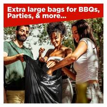 1.9 MIL Ultra-Thick Heavy-Duty 30-Gallon Plastic Garbage Bags, 100 Pieces, 31.5in X 35.5in - Perfect For Courtyard Leaves, Hotels, Shopping Malls, Supermarkets, Gardens, Streets & Home Use 100PCS-30 - 彩色 - 查看 5