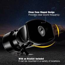 100W 12V 7 Sound Loud Car Alarm P-Olice Fire Horn Siren PA Speaker MIC System Kit - Black - View 7