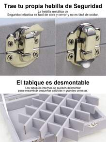 Jewelry Organizer, Multifunctional Jewelry Storage Box, Jewelry Case For Rings, Earrings, Bracelets, Necklaces, And Watches, Etc. - 灰色 - 查看 5