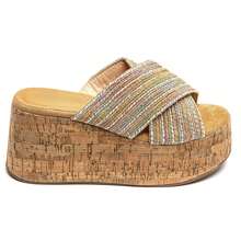 Sandals Compensation In Liège Avec Brides Croissants In Raphia – Élégance Bohème And Confort Absolu - Multicolor - View 3