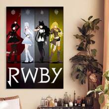 Framed Anime Poster RWBY American Anime Vintage Canvas Wall Art (4) Canvas Painting Posters And Prints Wall Art Pictures For Living Room Bedroom Decor - 框架 - 查看 5