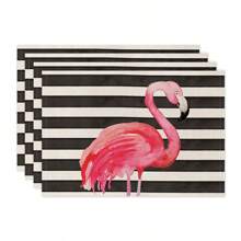 1pc/4pcs/6pcs Summer Decorative Placemats, Banana Leaf, Flamingo, Pineapple, Letter Linen Placemats, Stain-Resistant, Suitable For Home, Dining Room And Restaurant, Table Decor, Home Goods
