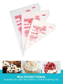 30/100pcs Transparent Cream Piping Bags, Disposable Pastry Bags, Cake Decoration Bags, Suitable For DIY Making Cake, Macarons, Cookies, Pastries Decorations - Piping Bag - View 3