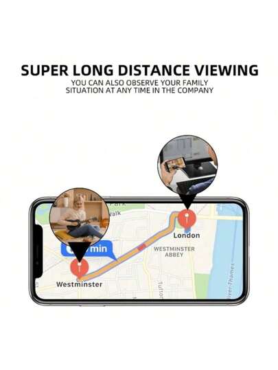 1pc High Definition Mini WiFi Security Camera, 2.4G Monitoring Camera Night Vision Motion Detection, Home Surveillance Monitoring, Elderly Children Care, Built In Vision, USB Powered, Supports Cloud Storage Micro SD Card Ideal Baby, Pet Security, Perfect As Holiday The Family view 8