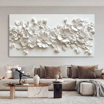 لوحة جدارية بتصميم أبيض بسيط بدون إطار، لوحة فراشة بيضاء حديثة على قماش للزينة الحائطية في غرفة المعيشة والنوم، بدون إطار