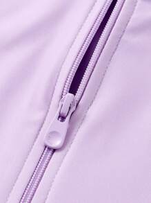 Annil Tween Girl Clothing Girls Boys Medium And Large Tween Girl Swimwear One-Piece Long Sleeve Suit Summer - Purple - View 6