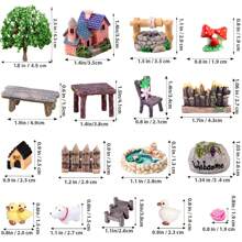 48pcs Fairy Garden Accessories, Fairy Welcome Garden Set, Mini Fairy Garden Decor, Christmas Decoration Fairy Garden Potted Plants Desktop Decor (Random Color)