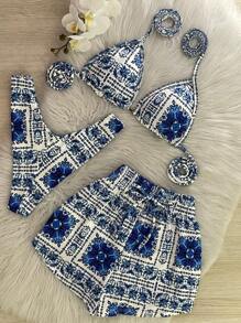 Conjunto de Biquini com Shorts, TRIKINI