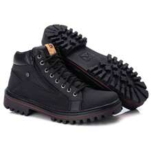 Men's Urban Casual Adventure Tractor Boot Super Comfortable Any Occasion - 黑色 - 查看 2