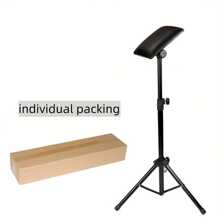 1pc Adjustable Tattoo Arm Rest Set With Soft Pad Desk Mat, Hand Support Kit For Tattooing Work, Includes Gloves - Black - View 9