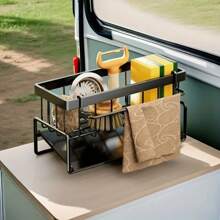 CAIROCK Buy 1 Get 2 Stylish Gray Multifunctional Bathroom Organizer With Drain - Electric Toothbrush And Toothpaste Holder With Built-In Filter Cup, Durable Wrought, Perfect For Modern Bathrooms, Bathroom Decor And Accessories - 灰色-1個裝 - 查看 7