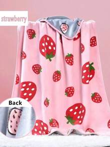 1pc Printed Flannel Soft & Cozy Baby Blanket, Anti-Static Newborn Toddler Nap Plush Throw Wrap - Multicolor - View 13