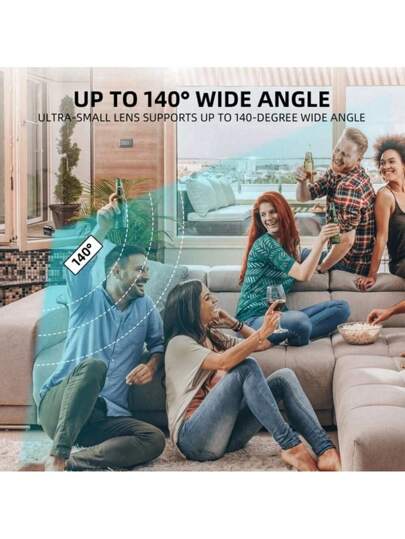 1pc High Definition Mini WiFi Security Camera, 2.4G Monitoring Camera Night Vision Motion Detection, Home Surveillance Monitoring, Elderly Children Care, Built In Vision, USB Powered, Supports Cloud Storage Micro SD Card Ideal Baby, Pet Security, Perfect As Holiday The Family view 6