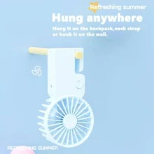 AOYI Eyelash Fan Rechargeable, Mini Fans Handheld Personal, Wall Hanging USB Fan, 250mAh Battery, One Gear, Summer Essentials, For Makeup, Home, Travel, Sports, Office, Commute, Daily, Camping, Outddors - Multicolor - View 3