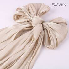 1件纯色闪光雪纺头巾，女士连衣裙适用