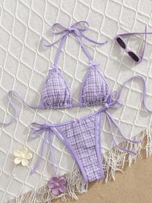 Bikini sexy y elegante para mujer para la playa y resort, traje de baño de 2 piezas con última tecnología de tejido para mujer