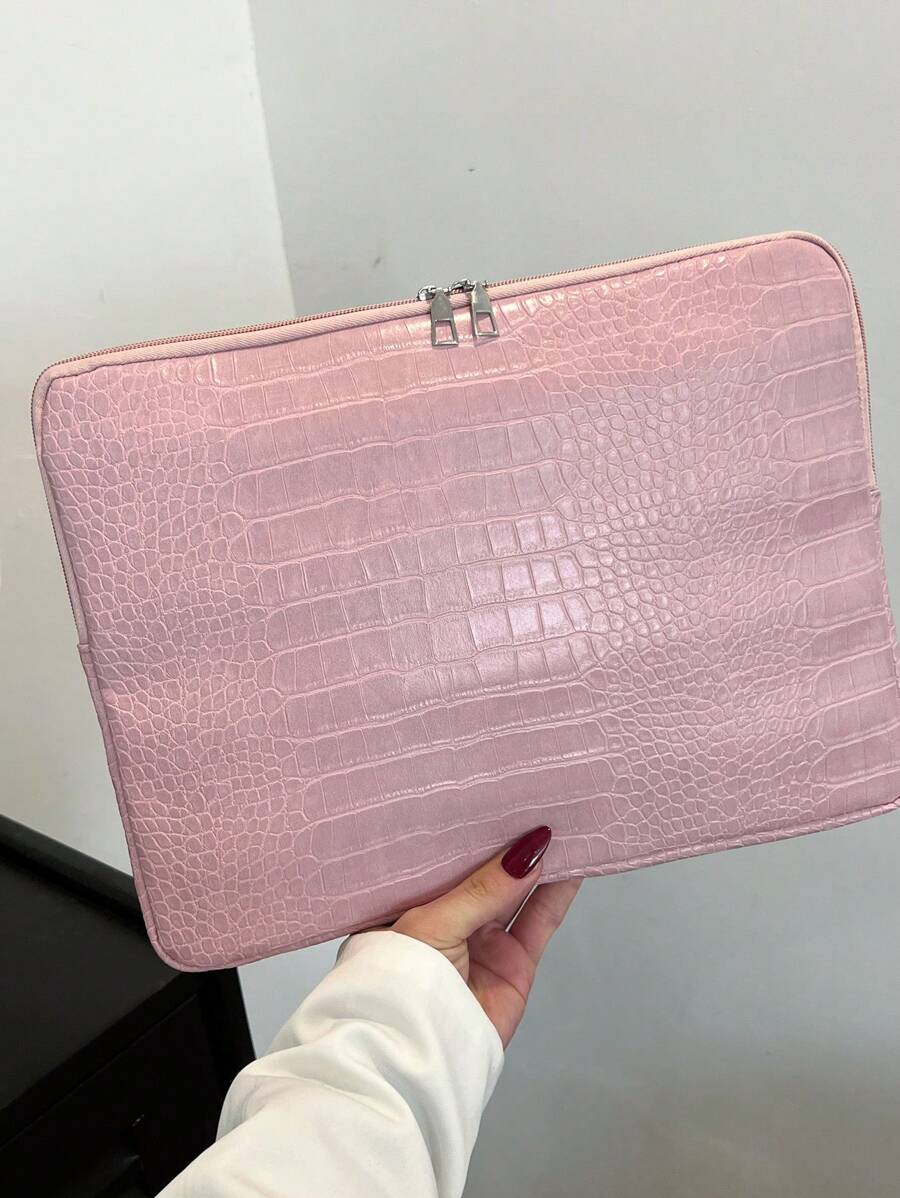 Crocodile Texture Laptop Sleeve Bag, Compatible With MacBook 13/13.3/14/15/16 Inch Air/Pro, Notebooks, Laptops, Chromebooks