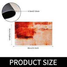 1pc Abstract Pattern Printed Anti-Slip Diatomite Kitchen Rug, 3D Printed Rectangular Carpet Suitable For Living Room, Bedroom, Hallway, Bathroom, Laundry Room - Polyester Carpet For Indoor Outdoor Home Decor