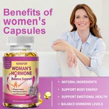 Women's Hormone Balance Support - With Black Cohosh, Mallow, Licorice, Red Clover And More - 120 Softgels - 1瓶 - 查看 8