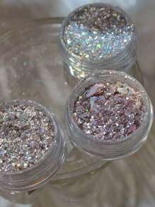 1 cutie/5 cutii pudră cu sclipici pentru unghii cu paiete, 1g/borcan pudră strălucitoare iridescentă cadou pentru femei, fete, mame și soții, pentru salon de unghii/casă DIY/nuntă/călătorii/primăvară/vară, sclipici Y2K ușor de făcut pentru unghii, machiaj Rave, accesorii pentru petreceri Rave - Multicolor - Vizualizare 10