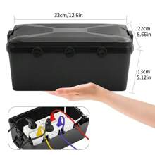 Weatherproof Electric Box For Outdoors 32 X 22 X 13 Cm IP54 Weatherproof Outdoor Outlet Cover Extension Cord Covers Protect Outlet Plug Timer Power Strip Holiday Light - Black - View 4
