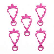8pcs Multi-Color Enameled Carrot Shaped Connectors, Keychain, Bag, Doll, Jewelry DIY Accessories