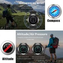 GUHUAVMI GUHUAVMI 2025New GPS Outdoor Sports Smart Watch For Men, Built-In GPS Positioning, Compass, Altitude, Barometer, Weather, 100+Sport Modes Smartwatch, 1ATM Waterproof Watch, Wireless Call, Heart Rate Sleep Monitor Fitness Tracker Smartwatch For Women, Mother's Day Gift,Best Gifts
