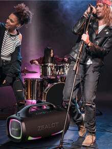 ZEALOT S79 100W 便携式无线音箱，配备 4 个低音炮，带来强劲低音和 3D 环绕立体声，支持移动电源功能，可为手机、平板电脑和电视充电，兼容 TF 卡、USB 和 AUX 音频输入。两个音箱串联可使音量翻倍，适用于汽车、户外、露营和派对等场合。 - 均碼 - 查看 11