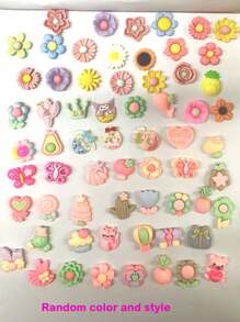 1/2pcs DIY Faux Cream Hairclip Set, Handmade Craft Jewelry Making Materials Kit, Classroom Hand-On Training, Suitable As Back To School, Birthday, Holiday Rewards (Color/Accessories Sent Randomly)