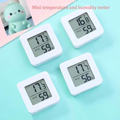 2 pièces/4 pièces Mini thermomètre d'intérieur hygromètre sec humidité jauge de température affichage numérique thermomètre de pièce humidimètre, haute précision, mural, compact, portable