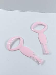 1支三合一神奇多功能睫毛膏梳子工具，可重复使用，帮助打造完美睫毛和眼线。 - 粉色 - 查看 5