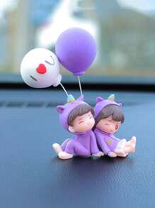 1 件/2 件汽车内饰装饰可爱情侣汽车中控台后视镜车窗边缘装饰