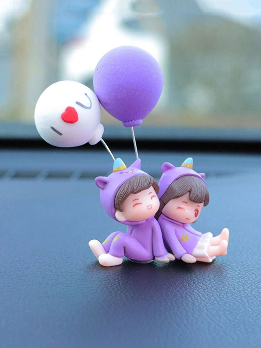 1 件/2 件汽车内饰装饰可爱情侣汽车中控台后视镜车窗边缘装饰